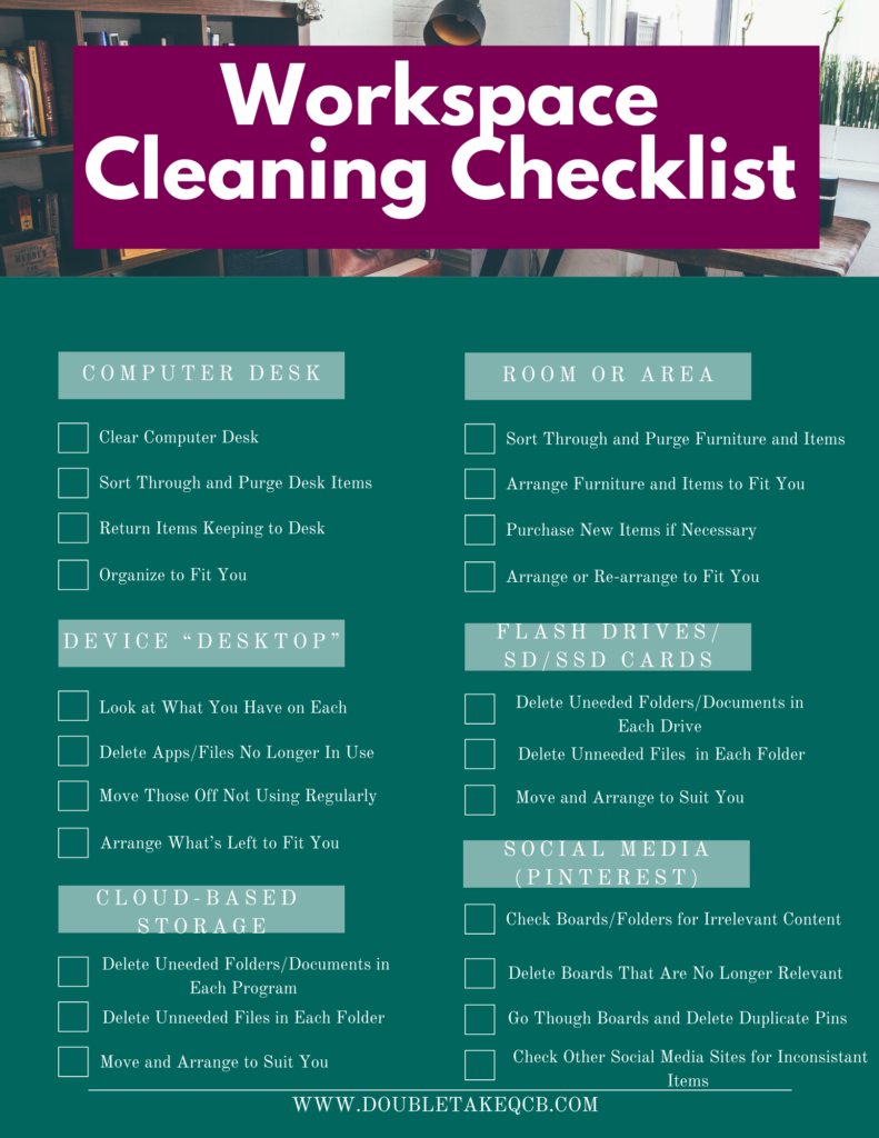 workspace cleaning checklist