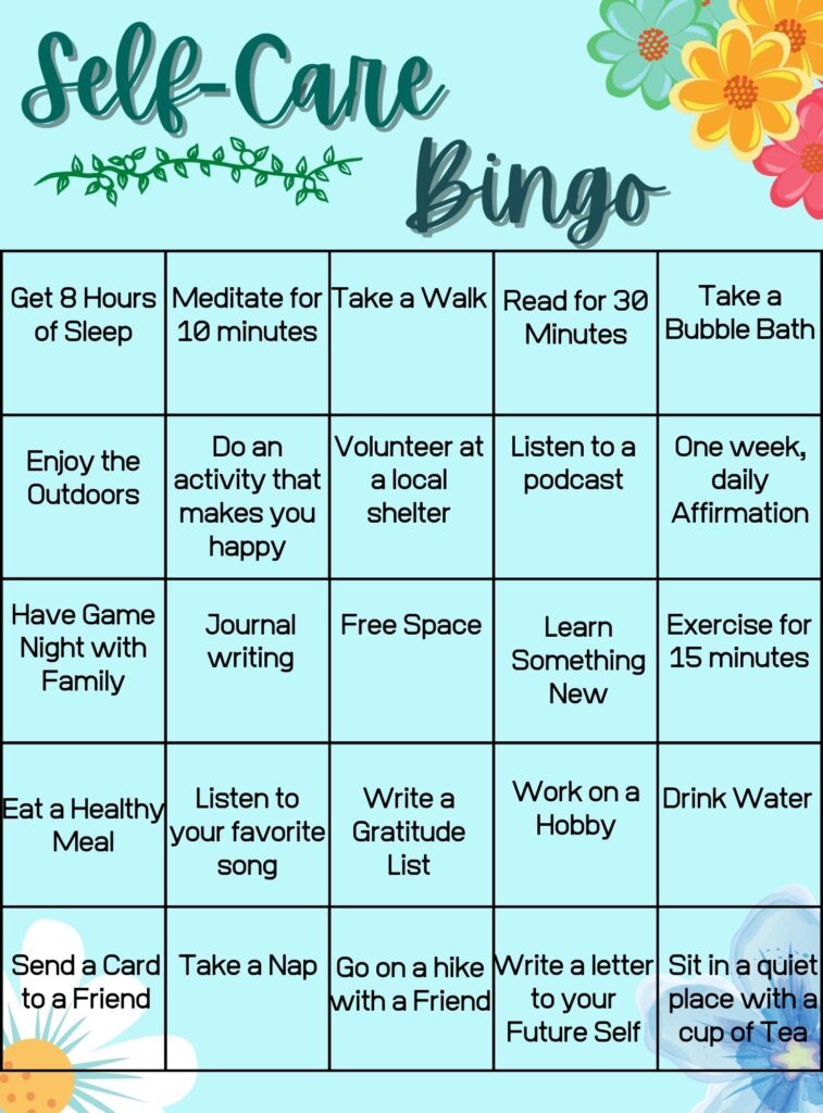 Self Care Bingo